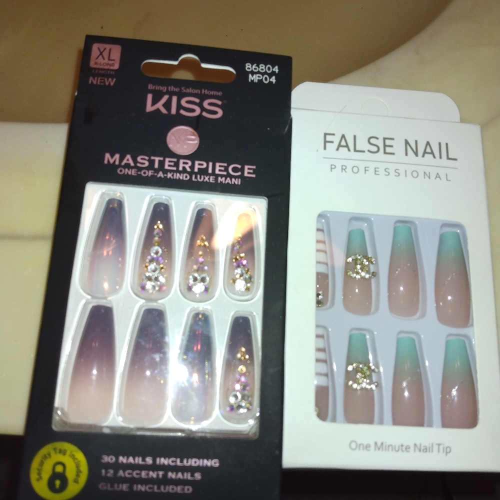 Two sets of nails